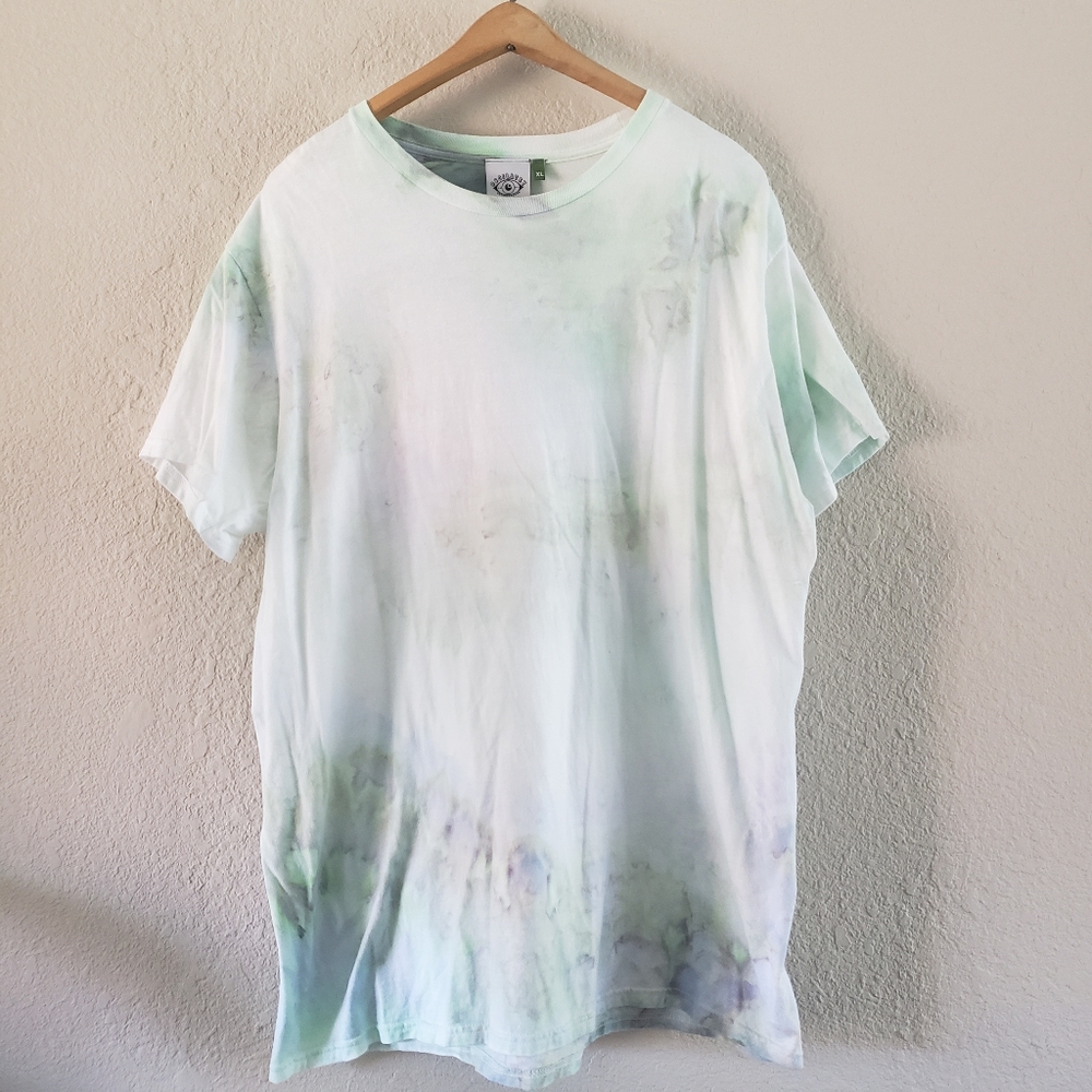 Oscilatey The Sundrip Tie Dye Green Oversized T Shirt Size XL